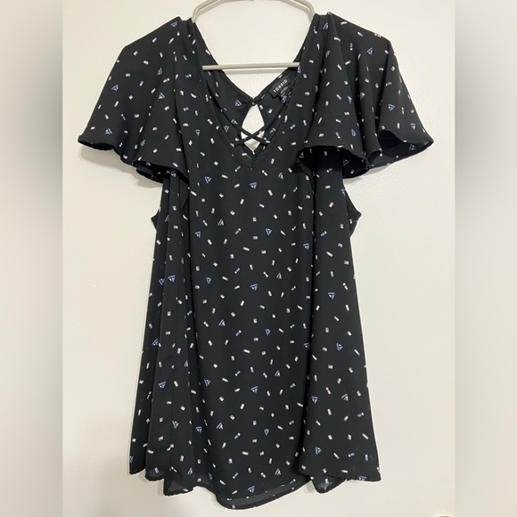 torrid Tops - TORRID black flutter top Sz 2X